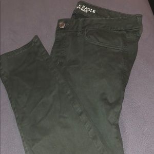 Suede ankle cut pants
